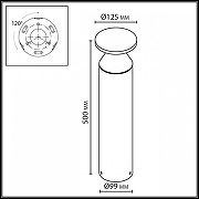 Ландшафтный светильник Odeon Light NATURE 7119/12GL цвет черный-4