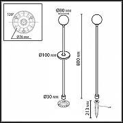 Ландшафтный светильник Odeon Light NATURE 7120/3GLA цвет черный-4