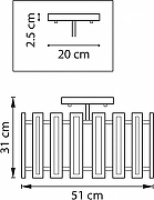 Светильник на штанге Lightstar Agave 712052 цвет плафона/подвески Прозрачный, Бежевый, цвет арматуры Бежевый-1