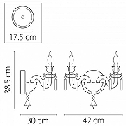 Бра Osgona Campana 716624 цвет плафона/подвески Прозрачный, цвет арматуры Хром-3