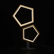 Настольная лампа DeMarkt Пазл 2 719030502 цвет плафона/подвески Белый, Бронза, цвет арматуры Черный-1