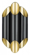 Бра Lightstar S1ena 720667 цвет плафона/подвески Черный, Золото, цвет арматуры Черный