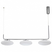 Подвесной светильник DeMarkt Ауксис 2 722010803 цвет плафона/подвески Белый, цвет арматуры Серебро-1