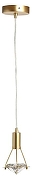 Подвесной светильник DeMarkt Ауксис 8 722012301 цвет плафона/подвески Прозрачный, цвет арматуры Золото