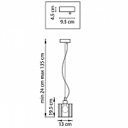 Подвесной светильник Lightstar L1mp1o 722014 цвет плафона/подвески Прозрачный, цвет арматуры Хром-3