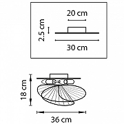 Накладной светильник Lightstar Zeta 728133 цвет плафона/подвески Золото, цвет арматуры Золото-1