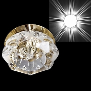 Встраиваемый светильник Sneha 7286/H G9 GD+WT цвет Золото, Прозрачный