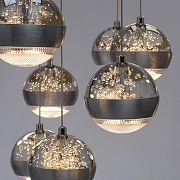 Подвесной светильник DeMarkt Капелия 1 730010315 цвет плафона/подвески Прозрачный, Серебро, цвет арматуры Серебро-5