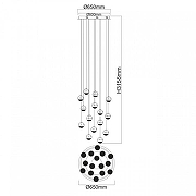 Подвесной светильник DeMarkt Капелия 1 730010315 цвет плафона/подвески Прозрачный, Серебро, цвет арматуры Серебро-12