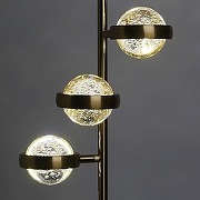 Торшер DeMarkt Капелия 4 730041506 цвет плафона/подвески Прозрачный, цвет арматуры Бронза-2