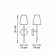 Бра Lightstar D1afano 758614 цвет плафона/подвески Прозрачный, цвет арматуры Хром-3