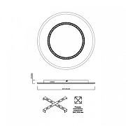Накладной светильник Sonex Cosmo 7663/44L цвет плафона/подвески Белый, цвет арматуры Белый-6