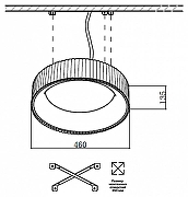 Накладной светильник Sonex Sharmel 7713/56L цвет плафона/подвески Белый, Серый, цвет арматуры Серый-7