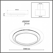 Накладной светильник Sonex Sunny 7732/80L цвет плафона/подвески Белый, Черный, цвет арматуры Белый-8