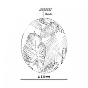 Накладной светильник Sonex Flor1 7748/CL цвет плафона/подвески Зеленый, цвет арматуры Белый-5