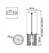 Подвесной светильник Lightstar Cr1stallo 795314 цвет плафона/подвески Прозрачный, цвет арматуры Хром-3