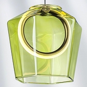 Подвесной светильник Lightstar Caramello 796114 цвет плафона/подвески Зеленый, цвет арматуры Коричневый-2