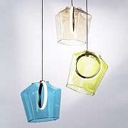 Подвесной светильник Lightstar Caramello 796139 цвет плафона/подвески Голубой, Зеленый, Коричневый, цвет арматуры Коричневый-1