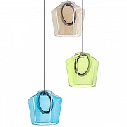 Подвесной светильник Lightstar Caramello 796139 цвет плафона/подвески Голубой, Зеленый, Коричневый, цвет арматуры Коричневый-3