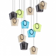 Подвесной светильник Lightstar Caramello 796229 цвет плафона/подвески Красный, Синий, Зеленый, цвет арматуры Коричневый-2