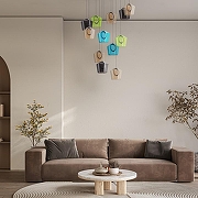 Подвесной светильник Lightstar Caramello 796229 цвет плафона/подвески Красный, Синий, Зеленый, цвет арматуры Коричневый-10