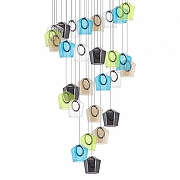 Подвесной светильник Lightstar Caramello 796289 цвет плафона/подвески Красный, Синий, Зеленый, цвет арматуры Коричневый-1