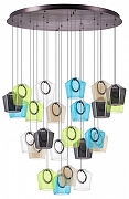 Подвесной светильник Lightstar Caramello 796349 цвет плафона/подвески Красный, Синий, Зеленый, цвет арматуры Коричневый