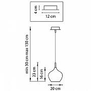 Подвесной светильник Lightstar Pentola 803041 цвет плафона/подвески Прозрачный, цвет арматуры Хром-2