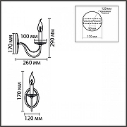 Бра Lumion INCANTO 8033/1W цвет Хром-8