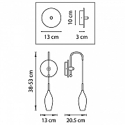 Бра Lightstar Pentola 803521 цвет плафона/подвески Белый, Прозрачный, цвет арматуры Хром-2