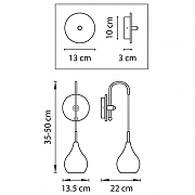 Бра Lightstar Pentola 803530 цвет плафона/подвески Белый, цвет арматуры Хром-2