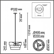 Подвесной светильник Lumion Ilaida 8038/3 цвет плафона/подвески Белый, Желтый, Серый, цвет арматуры Никель-7