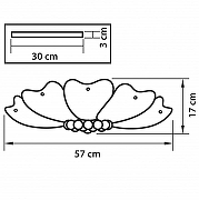 Накладной светильник Lightstar Lobo 804020 цвет плафона/подвески Белый, Прозрачный, цвет арматуры Хром-2