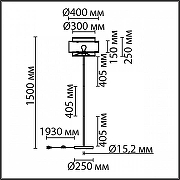 Торшер Lumion Launa 8043/1F цвет плафона/подвески Бежевый, Серый, цвет арматуры Черный-6