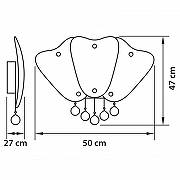 Накладной светильник Lightstar Lobo 804640 цвет плафона/подвески Белый, Прозрачный, цвет арматуры Хром-2