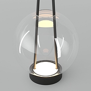 Настольная лампа Eurosvet Frasco 80507/1 черный цвет плафона/подвески Прозрачный, цвет арматуры Черный-1