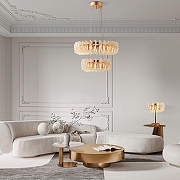 Настольная лампа Bogate's Farfalla 80509/1 цвет плафона/подвески Прозрачный, цвет арматуры Золото-5