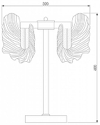 Настольная лампа Bogate's Farfalla 80509/1 цвет плафона/подвески Прозрачный, цвет арматуры Золото-7