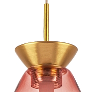 Подвесной светильник Lightstar Colore 805112 цвет плафона/подвески Прозрачный, Розовый, цвет арматуры Золото, Красный-6