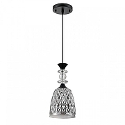 Подвесной светильник Lumion Elenika 8057/1А цвет плафона/подвески Светло-серый, цвет арматуры Черный-1