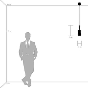 Подвесной светильник Lightstar Esc1ca 806010 цвет плафона/подвески Белый, цвет арматуры Хром, Оранжевый-2