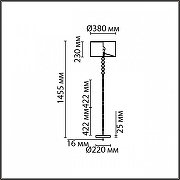 Торшер Lumion Tapia 8078/1F цвет плафона/подвески Черный, цвет арматуры Черный-6