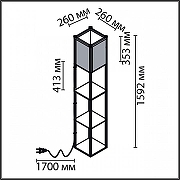 Торшер с полкой Lumion Practic 8089/1F цвет плафона/подвески Белый, цвет арматуры Белый-10