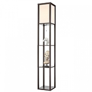 Торшер с полкой Lumion Practic 8090/1F цвет плафона/подвески Белый, цвет арматуры Коричневый-2