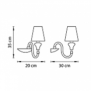 Бра Lightstar Otto 809616 цвет белый, хром-4