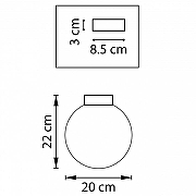 Накладной светильник Lightstar Globo 812021 цвет бронза-1