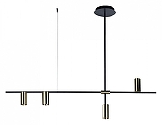 Светильник на штанге Loft it Tr1bes 8120-4 цвет плафона/подвески Латунь, цвет арматуры Черный