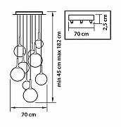Подвесной светильник Lightstar Globo 813093 цвет золото шампань-2