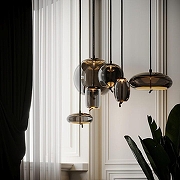 Подвесной светильник Loft it Knot 8134-A mini цвет плафона/подвески Дымчатый, цвет арматуры Черный-6