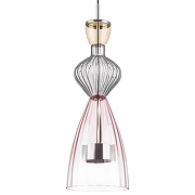 Подвесной светильник Lightstar Belle 814003 цвет плафона/подвески Прозрачный, Розовый, Оранжевый, цвет арматуры Хром-5